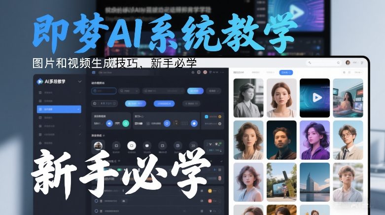 即梦AI教学 新手必学图片视频生成技巧速成-九零创业网