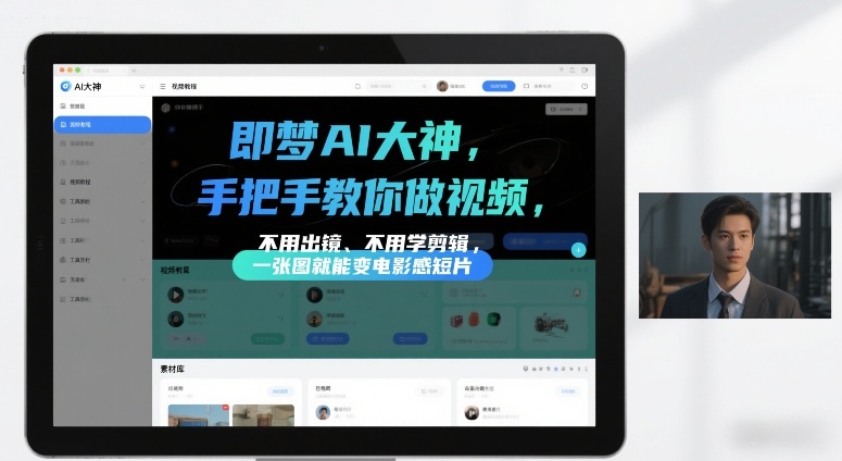 一图变电影 AI大神手把手 零剪辑视频教程-九零创业网