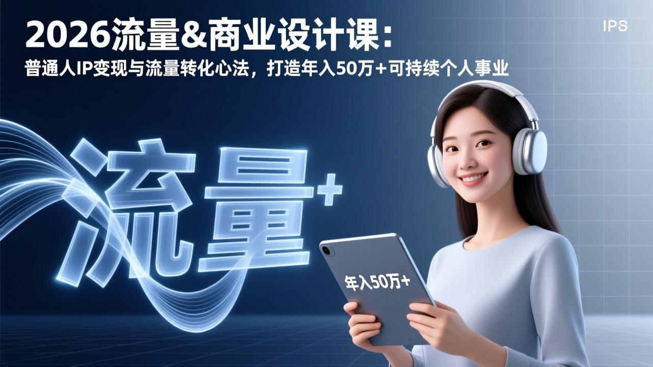 2026流量秘籍 年入50万+ IP变现与流量转化之道-九零创业网