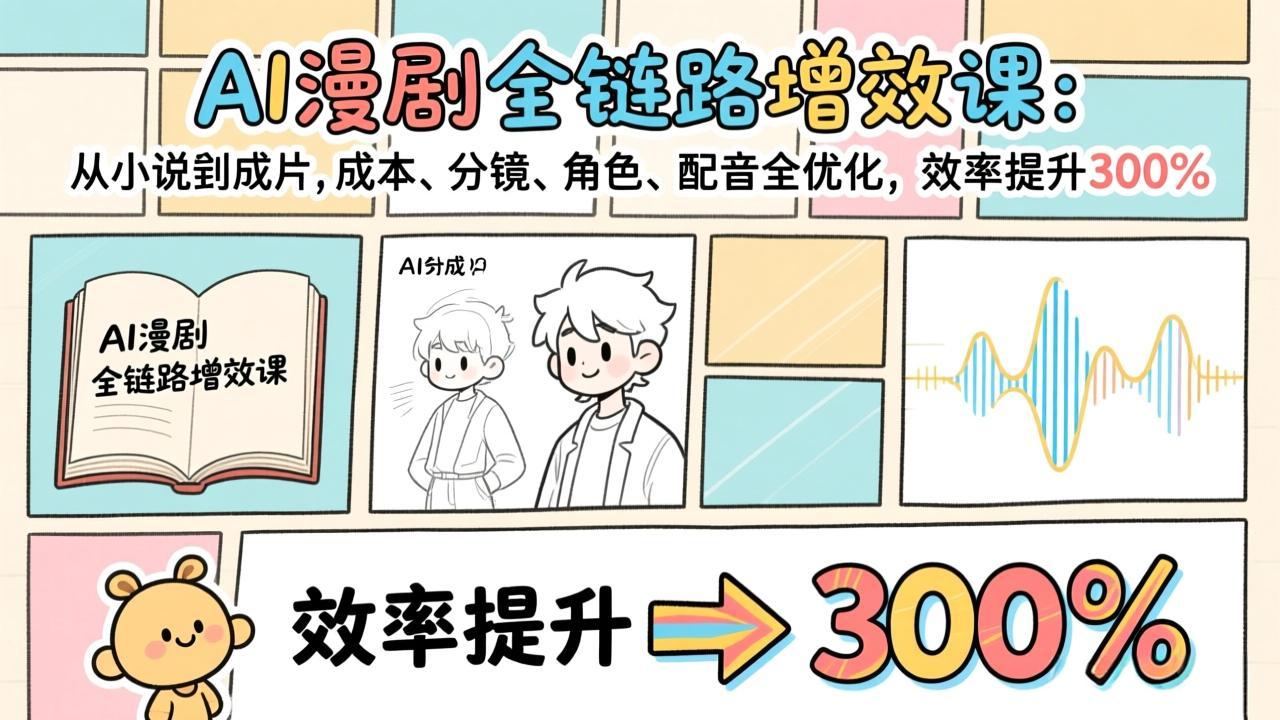 AI赋能漫剧全链路 效率翻倍成本降300%
