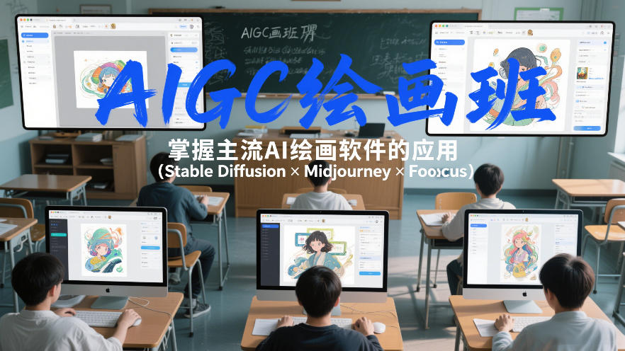精通Stable Diffusion Midjourney与Fooocus AIGC绘画班助你驾驭主流AI绘图工具-九零创业网