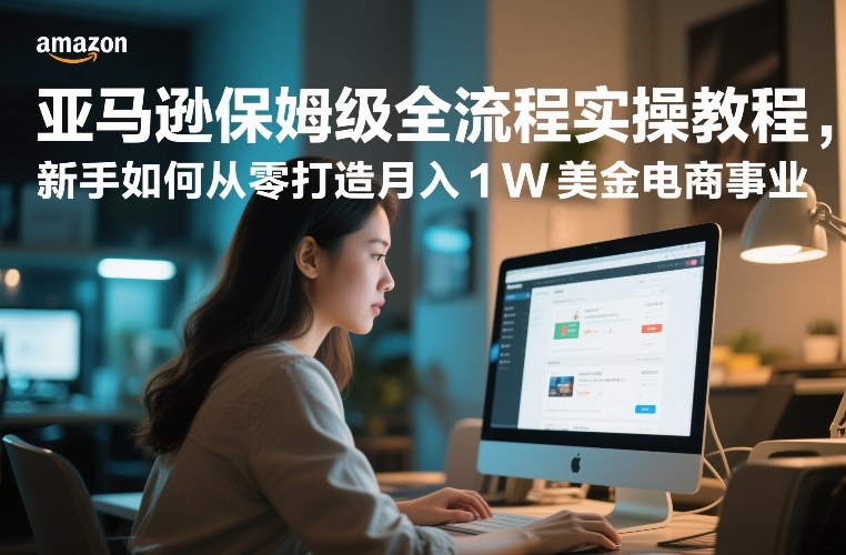 亚马逊电商新手月入1W美金实操全攻略-九零创业网