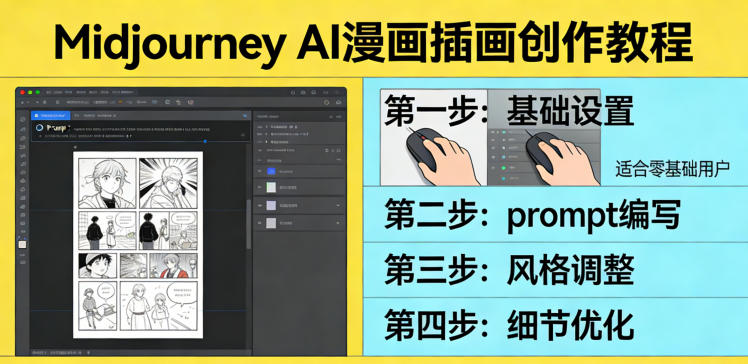 Midjourney AI助你零基础轻松绘漫画插画-九零创业网