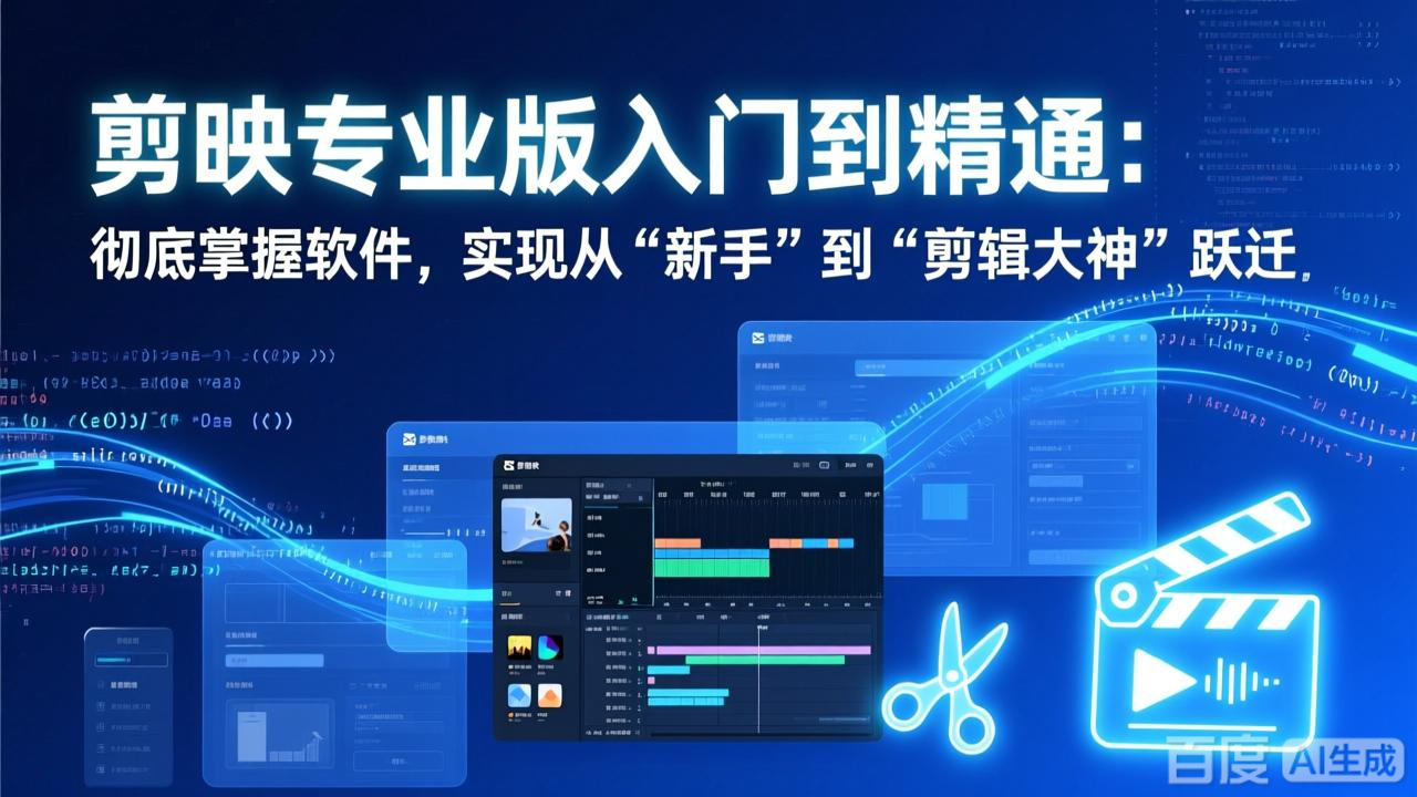 剪映专业版 新手进阶 剪辑大师之路-九零创业网