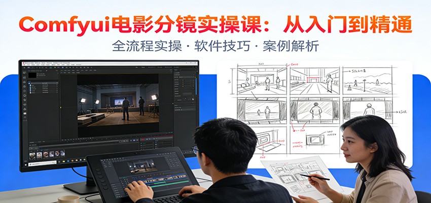 ComfyUI电影分镜课 AI全流程 零基础做专业分镜-九零创业网