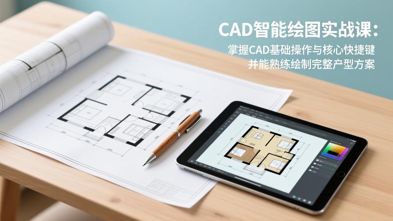 CAD绘图实战课 精通基础与快捷键 绘制完美户型方案-九零创业网