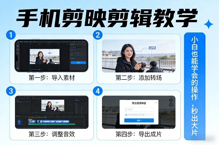 手机剪映轻松学 小白速成大片剪辑-九零创业网