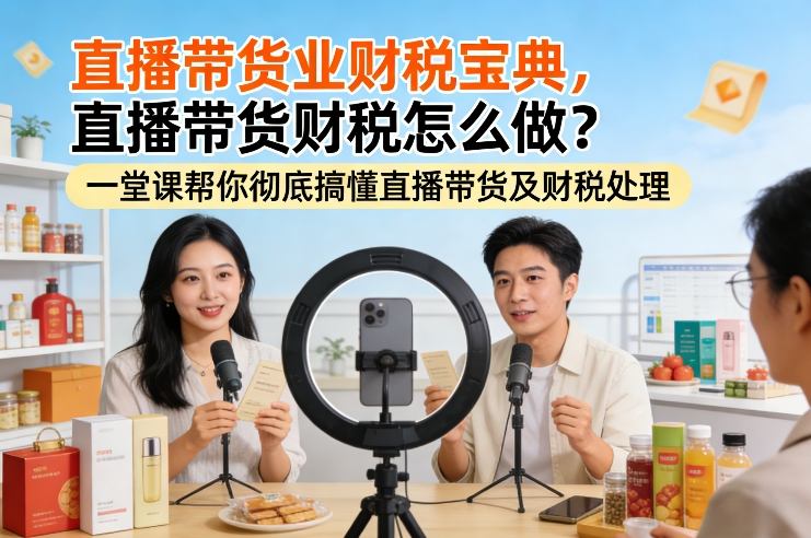 直播带货财税攻略 一堂课解锁财税处理秘诀-九零创业网