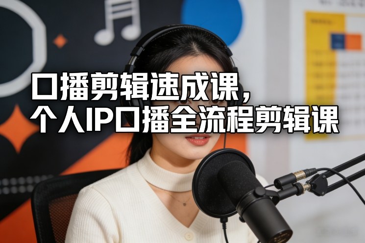 口播剪辑速成秘籍 打造个人IP全流程攻略-九零创业网