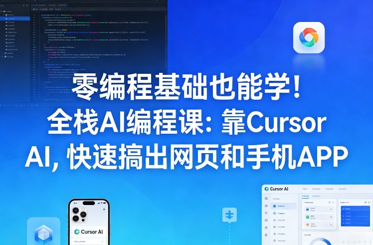 零基础也能轻松掌握 Cursor AI助你快速打造全栈AI应用-九零创业网