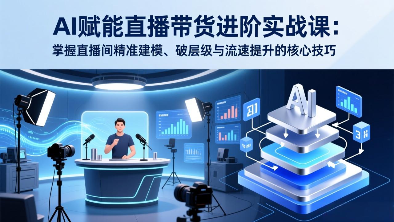 AI直播带货进阶课 精准建模 破局提速技巧全解-九零创业网