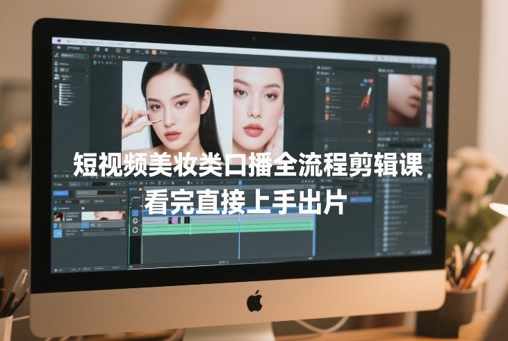 短视频美妆口播剪辑全攻略 快速上手出片-九零创业网