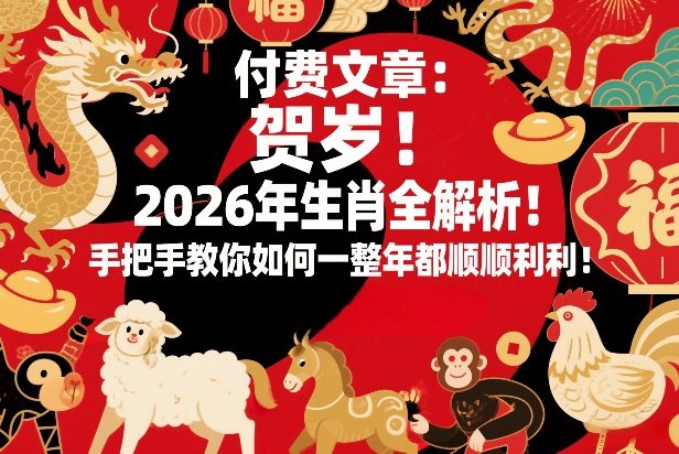 2026生肖运势揭秘 全年好运指南-九零创业网
