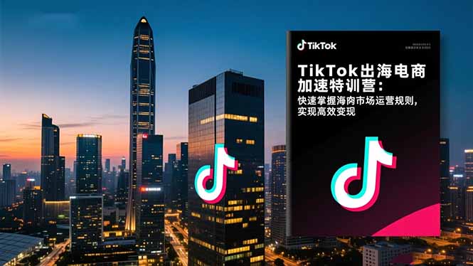 TikTok电商特训营升级 速学海外运营 高效变现攻略-九零创业网