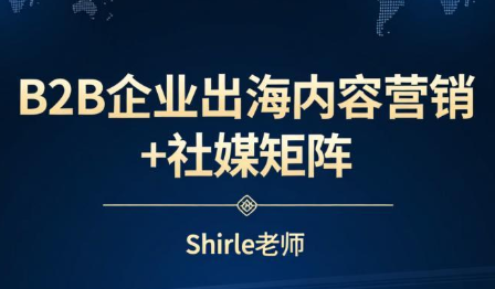 Shirle老师揭秘B2B出海 内容营销+社媒矩阵攻略-九零创业网