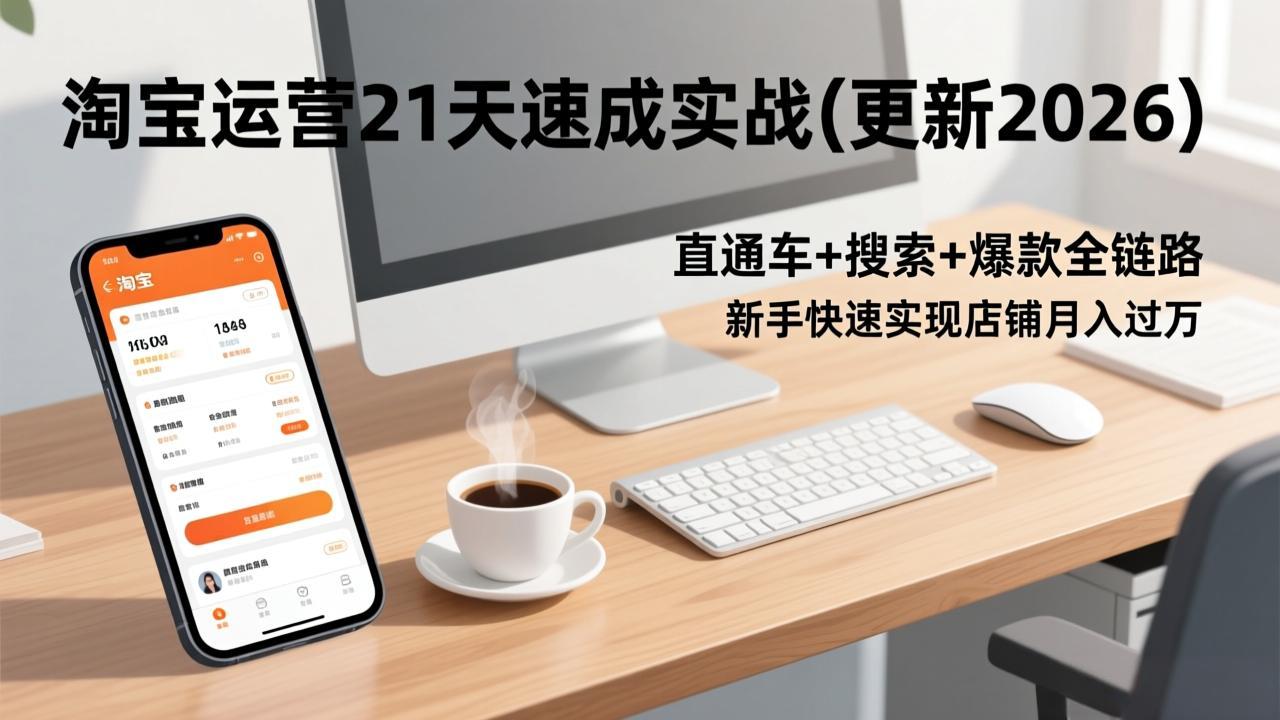 2026版淘宝运营21天实战速成攻略-九零创业网