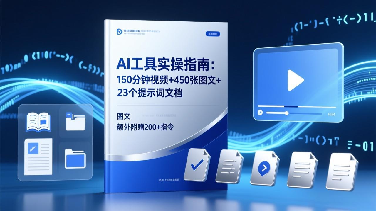 AI实操宝典 150分钟视频+450图解+23文档+200+指令集-九零创业网
