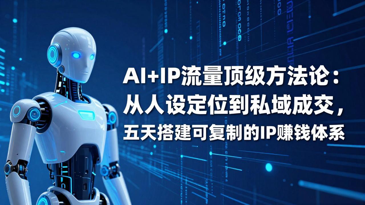 五日速成AI+IP盈利模式 打造私域成交顶级IP体系-九零创业网