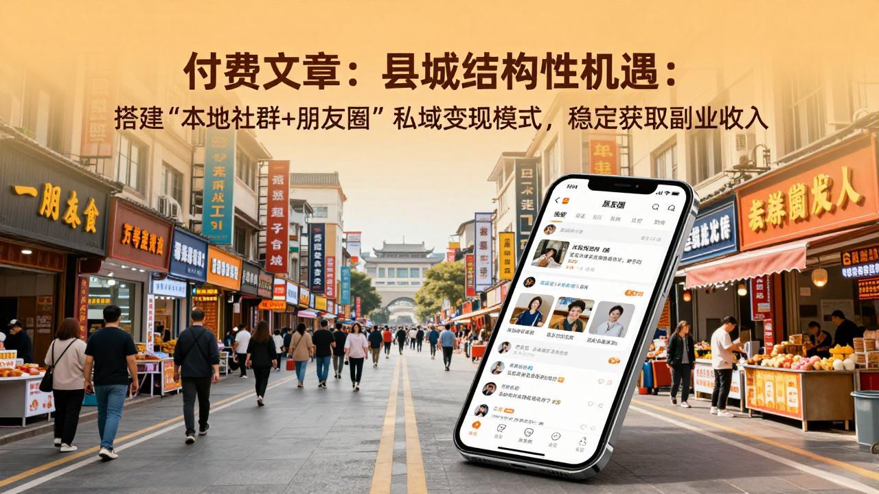 县城社群变现 朋友圈私域 副业稳收新路径-九零创业网