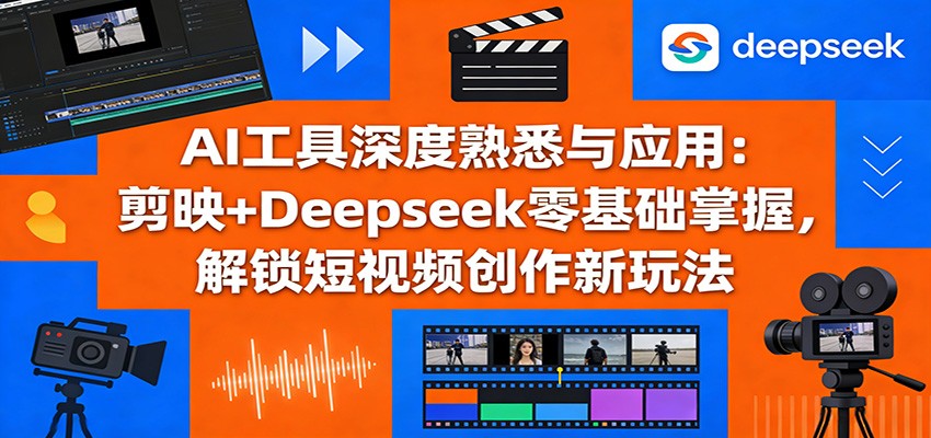 剪映+Deepseek入门攻略 短视频创作新境界轻松解锁-九零创业网