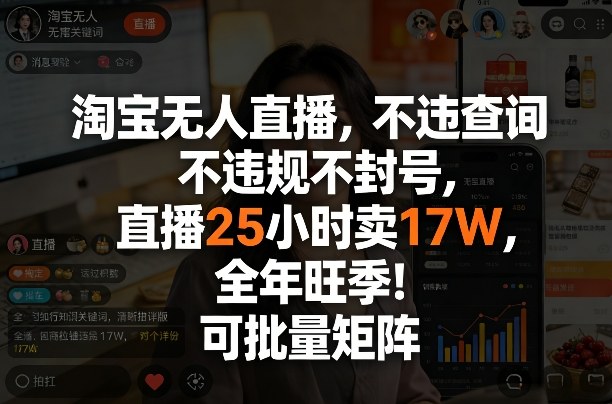 淘宝无人直播秘籍 25小时狂卖17万 旺季批量盈利-九零创业网