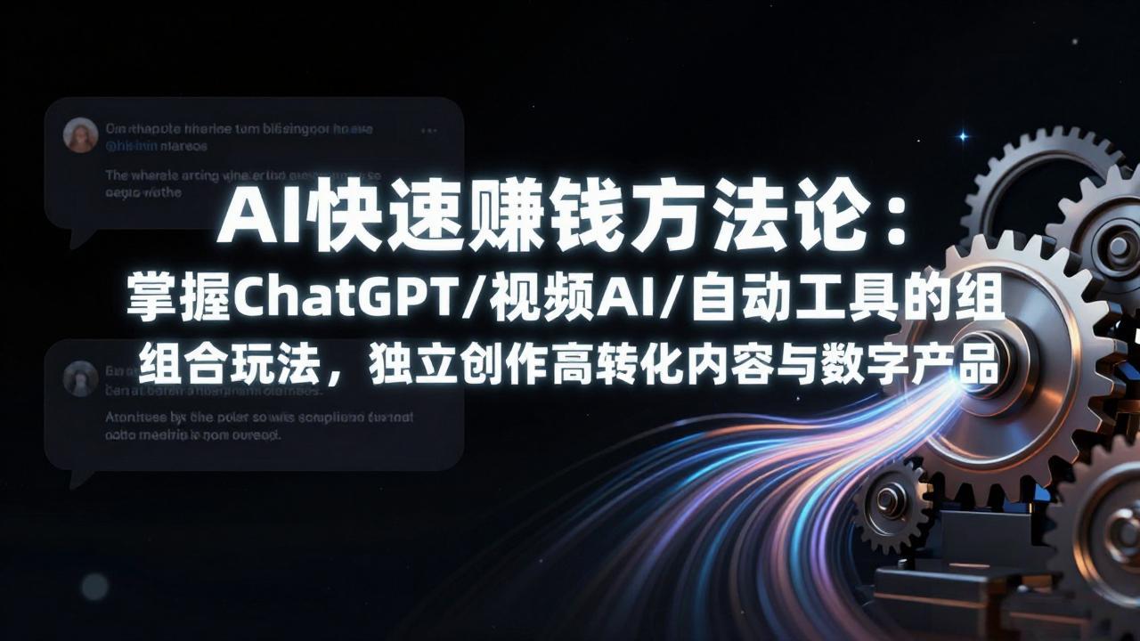 ChatGPT+视频AI+自动化 打造高转化内容与数字产品 快速盈利新攻略-九零创业网