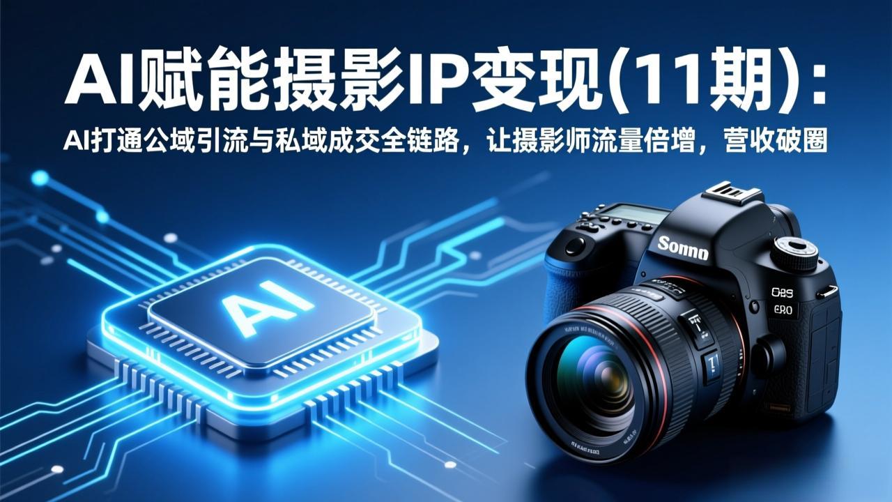 AI赋能摄影 开启IP变现新篇章-九零创业网