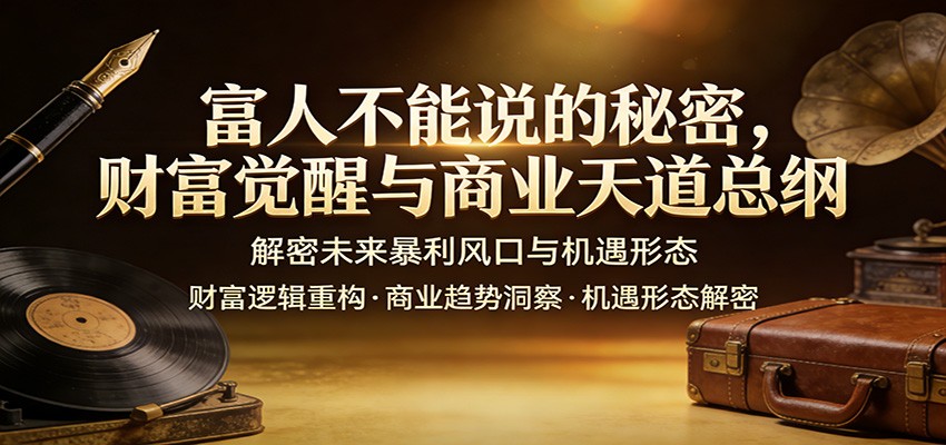 揭秘富人秘籍 财富觉醒 洞悉未来暴利风口-九零创业网