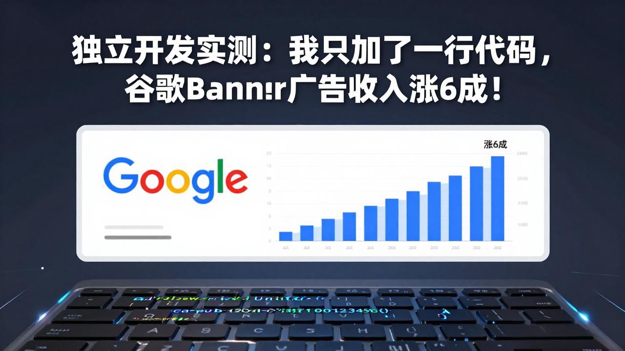 一行代码提升60%广告收入 谷歌Banner广告实测揭秘-九零创业网