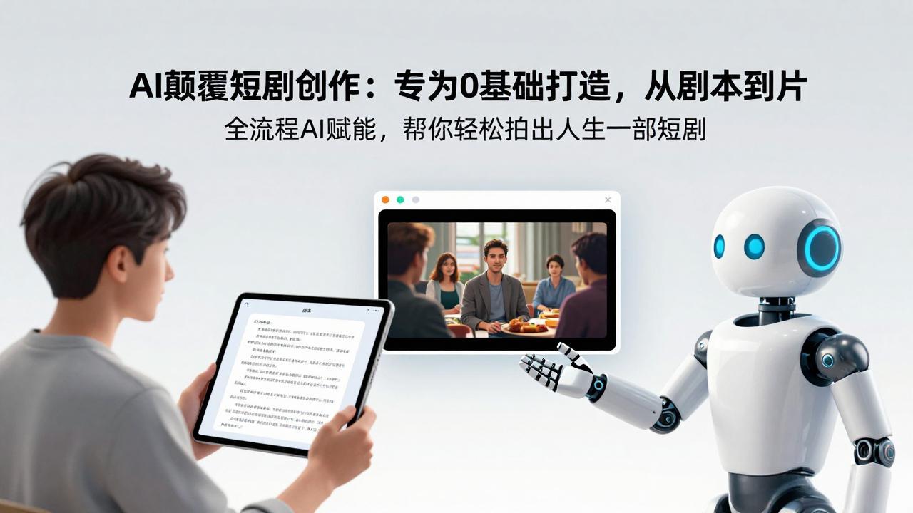 AI赋能短剧创作 零基础轻松拍人生首部剧-九零创业网