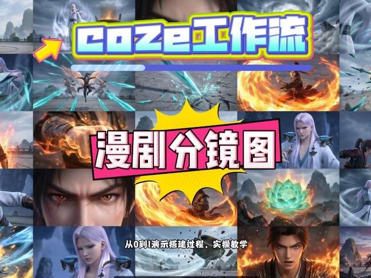Coze工作流速成 两分钟打造25宫格动漫分镜图-九零创业网