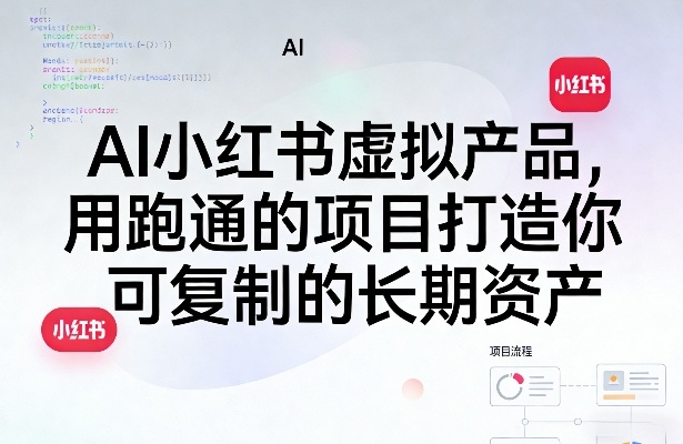 AI小红书虚拟产品 打造可复制长期资产项目-九零创业网