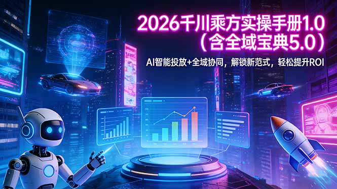 2026千川乘方实操宝典V1.0+全域宝典5.0升级版-九零创业网