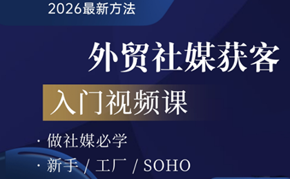 2026外贸社媒新攻略 入门课助你高效获客-九零创业网
