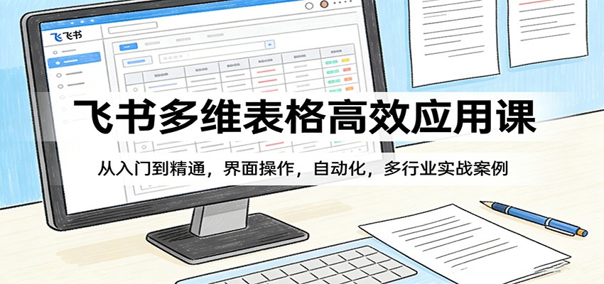 飞书多维表格精通课 入门到实战 高效操作与行业应用-九零创业网