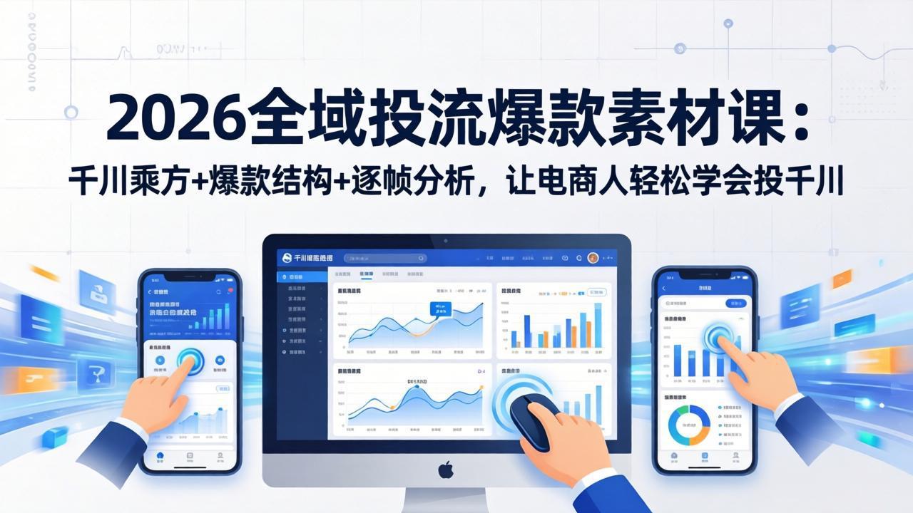 2026电商爆款秘籍 千川乘方 结构解析 逐帧打造千川投放高手-九零创业网