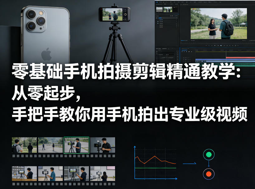 手机视频达人养成记 零基础拍剪全攻略-九零创业网