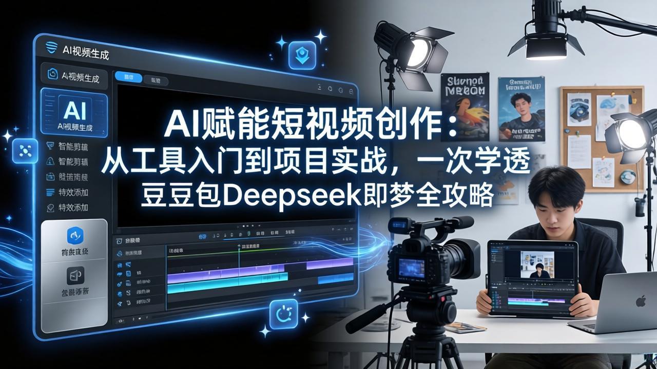AI短视频创作全攻略 豆包Deepseek实战教程速成-九零创业网