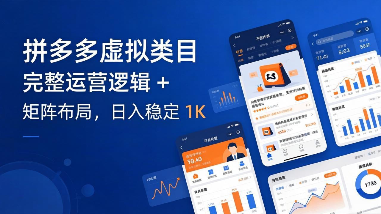 拼多多虚拟类目日入1K 运营矩阵布局攻略-九零创业网