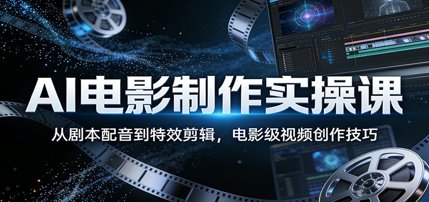 AI赋能影视创作 剧本配音至特效剪辑全攻略-九零创业网