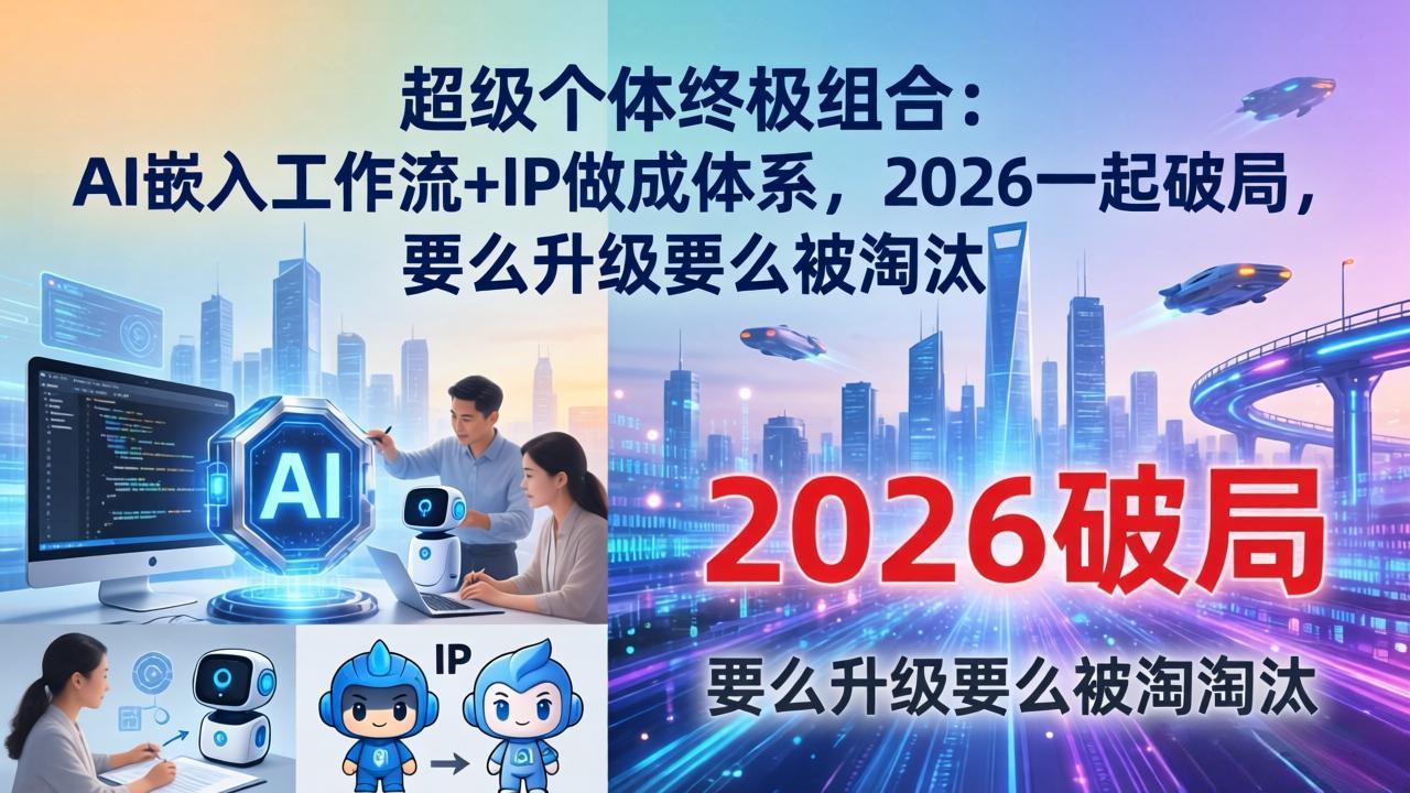 2026年 AI赋能IP 超级个体工作流革新 共筑未来新格局-九零创业网