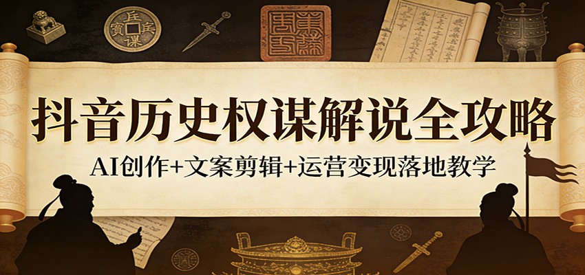抖音权谋全解析 AI赋能 文案剪辑 运营变现攻略速成-九零创业网