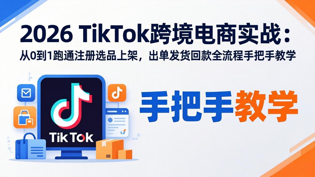 2026TikTok跨境电商全流程实战指南-九零创业网