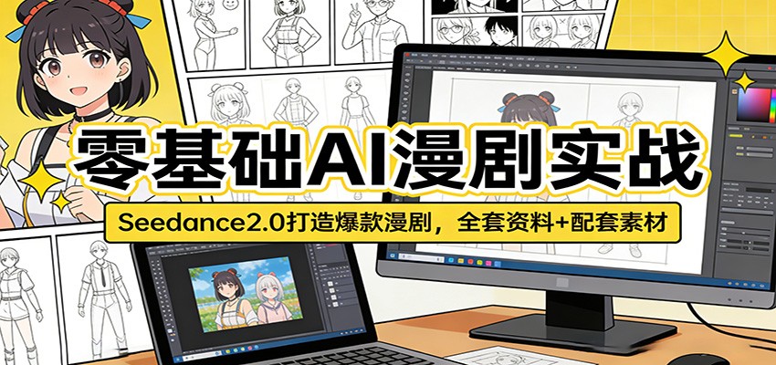 Seedance2.0零基础AI漫剧实战 爆款制作全攻略-九零创业网
