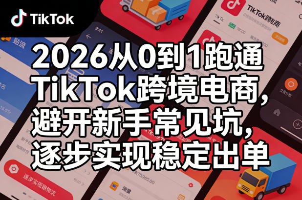 2026年TikTok跨境电商从零起步 稳单攻略避坑指南-九零创业网