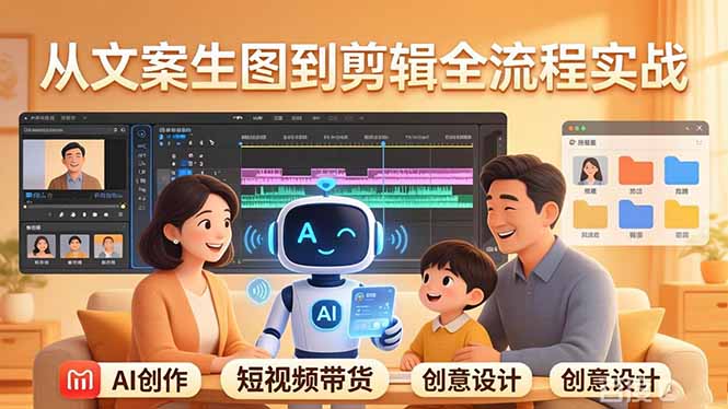 AI赋能家庭剧情 创意带货短视频全流程揭秘-九零创业网