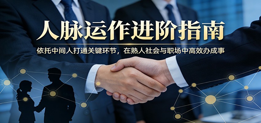 人脉高手秘籍 中间人助力职场高效通关-九零创业网
