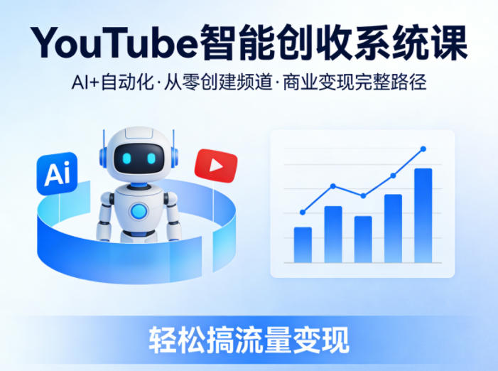 AI赋能 从零起步 轻松打造YouTube频道商业变现之路-九零创业网