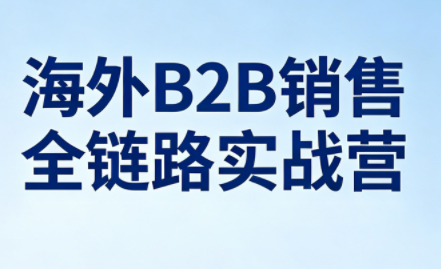 雨哥B2B销售全链路实战营 解锁海外销售秘籍-九零创业网
