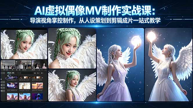 AI虚拟偶像MV制作全流程实战教学-九零创业网